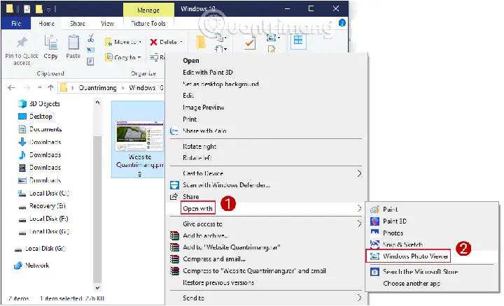 Lấy Lại Windows Photos Viewer Bằng File .reg