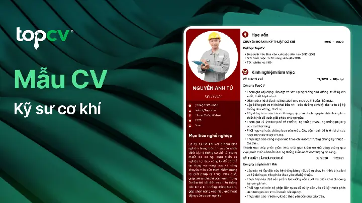 Top 36 Mẫu Cv Kỹ Sư Cơ Khí 2025 - Tiếng Việt