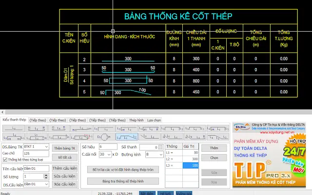 Phần Mềm Thống Kê Thép Tip 3.5. Cập Nhật Bản Mới Nhất. Phần Mềm Thống Kê Thép Tip 3.5. Cập Nhật Bản Mới Nhất.