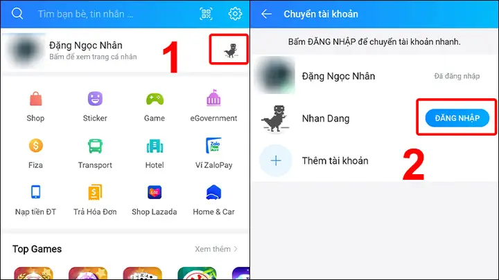 Sử Dụng Tính Năng Chuyển Tài Khoản Zalo