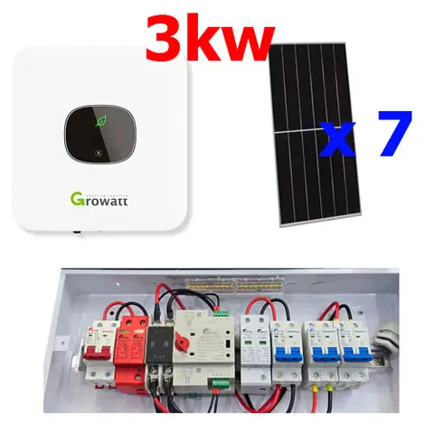 Hệ Thống Điện Năng Lượng Mặt Trời 3kw Hoà Lưới Bám Tải