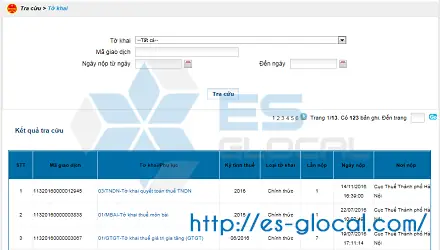 Tra Cứu Tờ Khai Thuế Đã Nộp Trên Thuế Điện Tử Của Tổng Cục Thuế