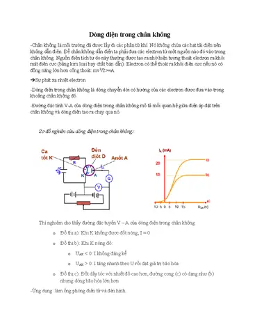 Dòng Điện Trong Chân Không Và Chất Bán Dẫn - Tìm Hiểu Cơ Chế Điều ...
