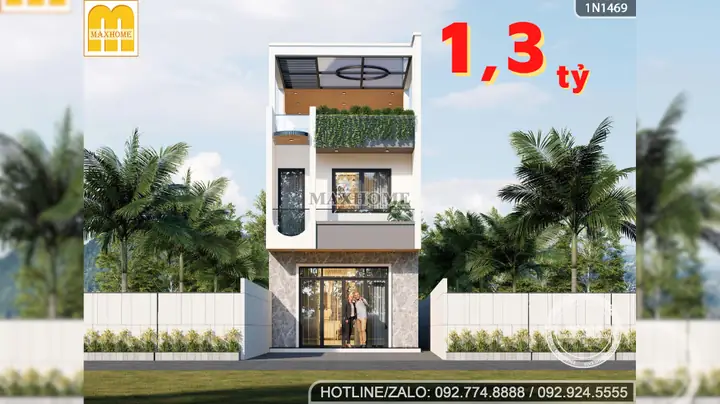 Tải Ngay Bản Vẽ Nhà Phố 2 Tầng 1 Tum Mặt Tiền 5m Hot 2025