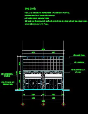 Bản Vẽ Xin Cấp Phép Xây Dựng Nhà Phố Kích Thước 5x20m (kt+kc)