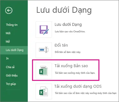 Lưu Một Bản Sao Của Sổ Làm Việc Vào Máy Tính Của Bạn - Hỗ Trợ Của ...