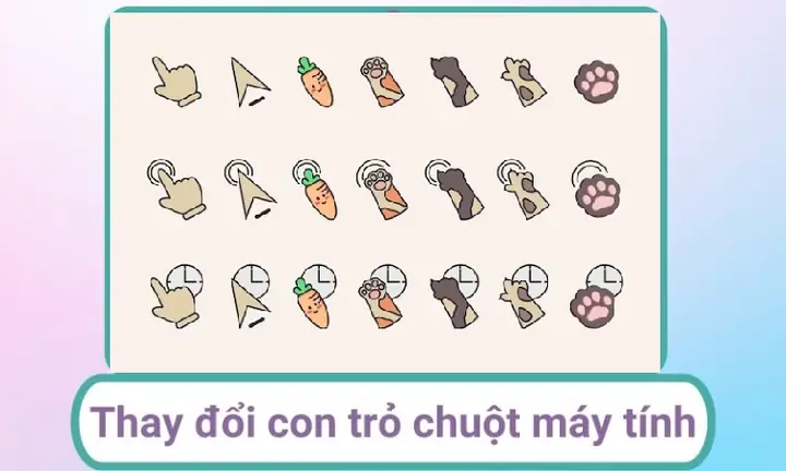 Cách Thay Đổi Con Trỏ Chuột Đẹp, Cute Đơn Giản