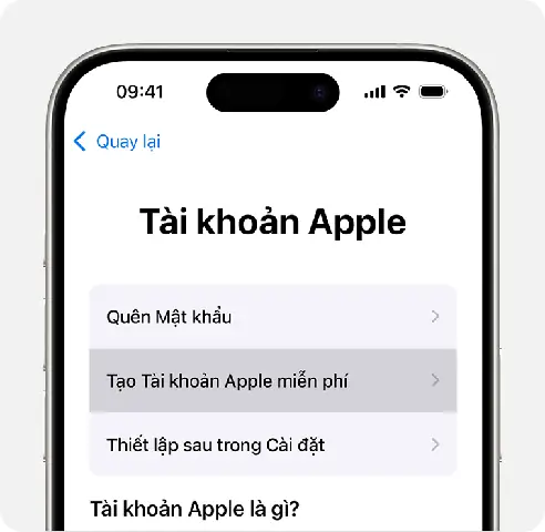 Cách Tạo Tài Khoản Apple Mới - Bộ Phận Hỗ Trợ Của Apple (vn)