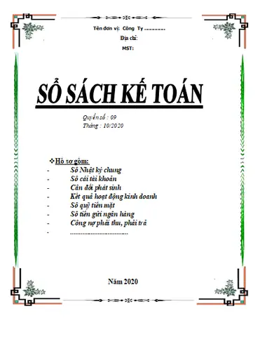 Tải Về Miễn Phí 20+ Mẫu File Excel In Bìa Sổ Sách Kế Toán