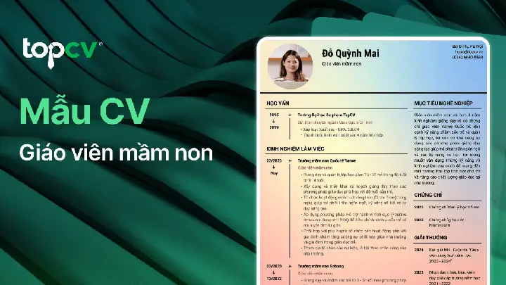 Top 36 Mẫu Cv Giáo Viên Mầm Non 2026 - Tiếng Việt