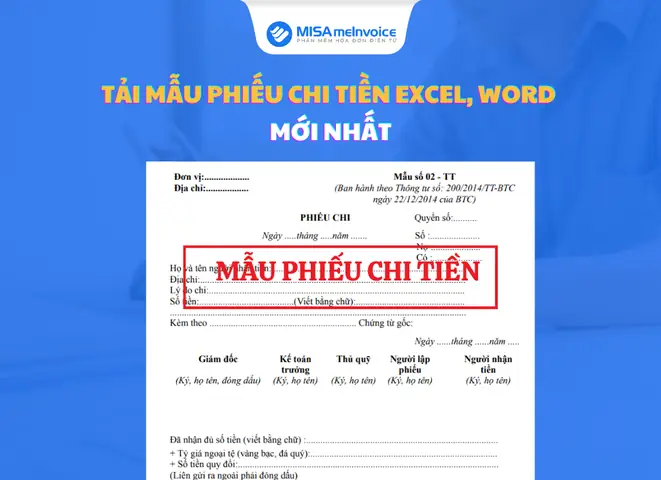 Tải Mẫu Phiếu Chi Tiền Excel, Word Mới Nhất