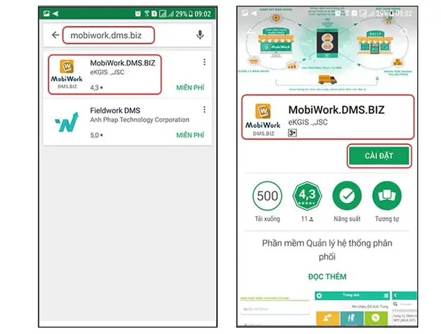 Hướng Dẫn Cài Đặt Phần Mềm Mobiwork Dms.biz