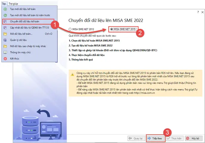 Làm Thế Nào Để Nâng Cấp Phần Mềm Misa Sme 2015 Lên Misa ...