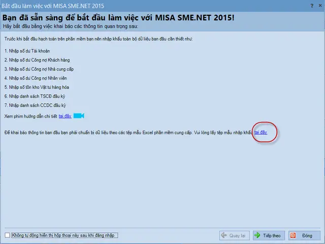 Hướng Dẫn Các Bước Bắt Đầu Sử Dụng Phần Mềm Misa Sme.net ...